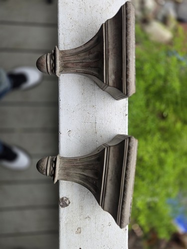 Pair ornate fluted - pair,