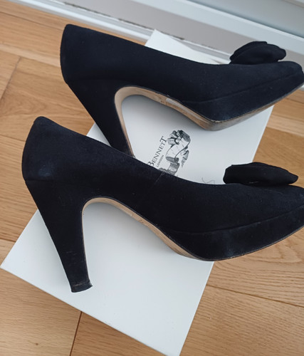 Ladies bennett black suede - lk,