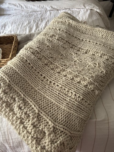 Elsham chunky knit blanket - chunky,