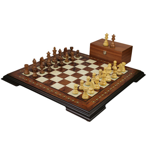 Rosewood chess set inch - chess,