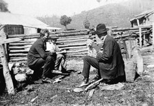 Mansfield District Victoria 1924 - Bob Woods and two of his sons s- Old Photo