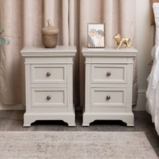 Pair of Taupe-Grey Two Drawer