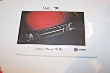 1992 saab 900 owners manual