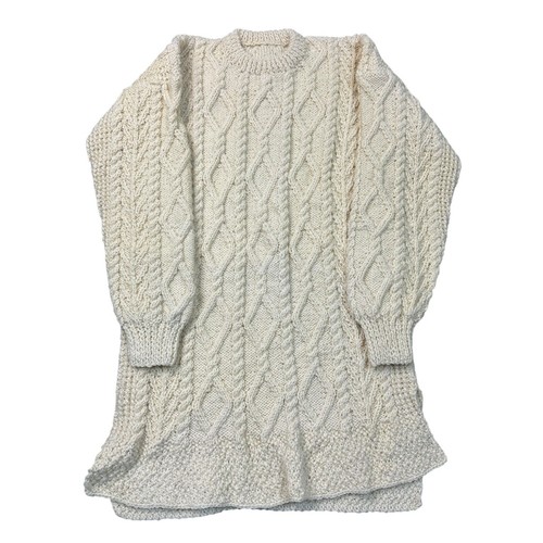 Vintage hand aran knit jumper - aran,