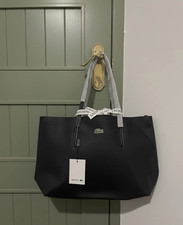 Lacoste Horizontal Large Tote Bag with Zipper, New Label, Quick Shipping
