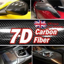 Black 7D Carbon Fibre Vinyl Wrap Sheet Film Sticker Car Wrap Air Bubble Free