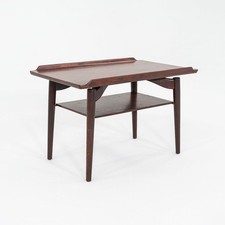 1960s Arne Vodder for George Tanier T9 Side / End Table Teak & Oak 30x19 Inches