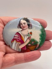 Painted porcelain plaque panel
