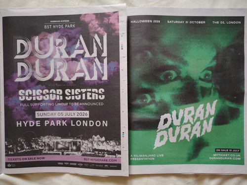 Duran live 2026 - duran, x2