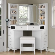 Corner Vanity Desk with