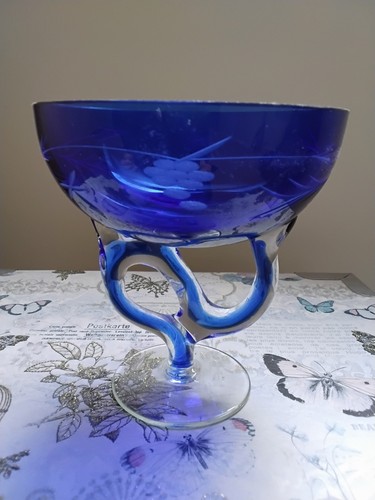 Vintage cobalt blue glass - ,