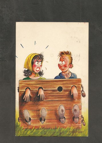 Comedy postcard bamforth black - postcard,