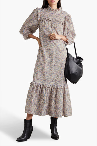 Rixo estelle ruffled midi - estelle,