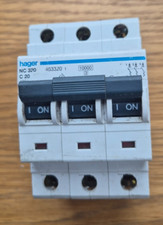 Hager MCB 20 Amp Triple Pole 3