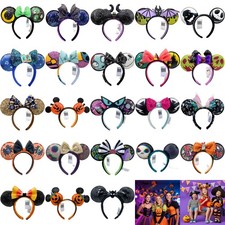 Disney` Parks Selected Halloween Headband Nightmare Pumpkin Minnie Mouse Ears