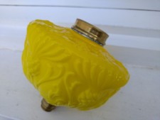 Antique Yellow Duplex Oil Lamp