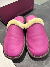 Moshulu Adele 2 Fuschia Leather Slippers UK 6 EU 39