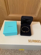 Tiffany & Co Tiffany T Collection Narrow Wire Bracelet in 18k Yellow Gold Size L