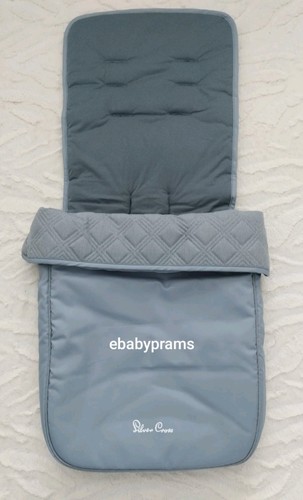 New silver cross pop footmuff - silver,