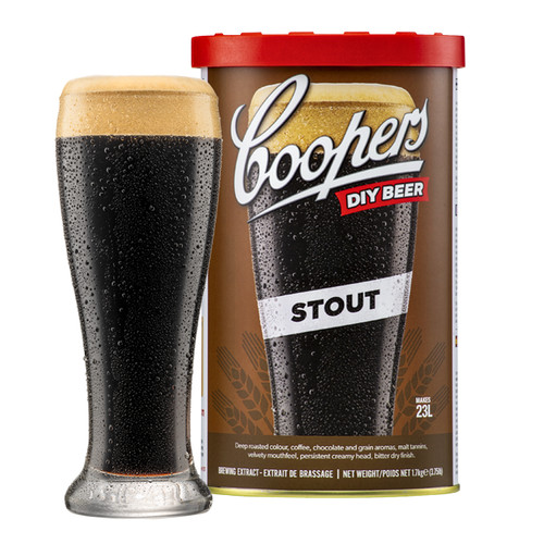 Coopers stout beer making - coopers, kits