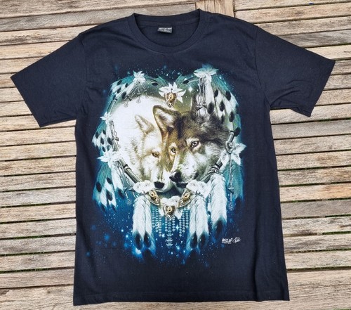 Wild wolf dream catcher print - wolf,