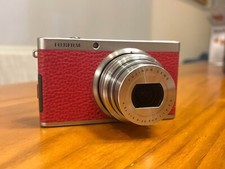 FUJIFILM Compact Digital Camera XF1 Red Leather Parts Only (Read Description)