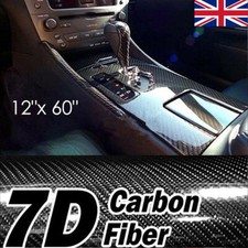 12"x60" Black Carbon Fiber Vinyl Film Wrap 3D Bubble Free Air Release Universal