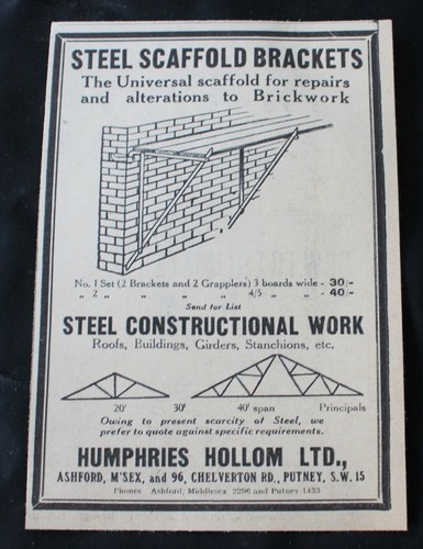 1938 small print advert - print,