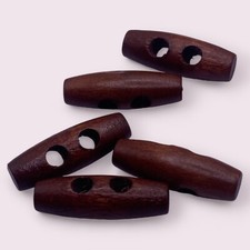 30mm Wooden Brown Toggle
