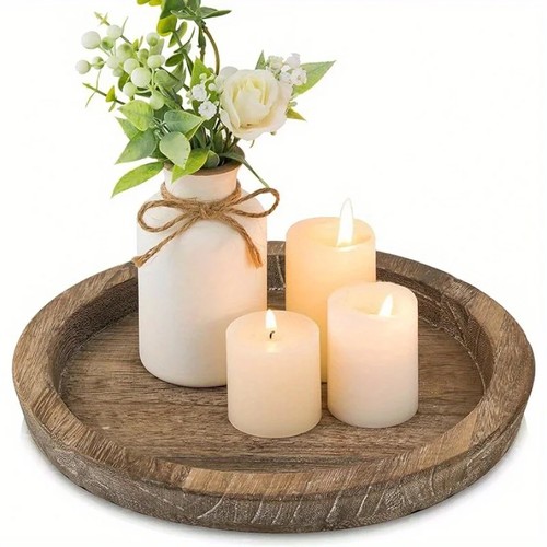 Retro wooden candle holder - wooden,