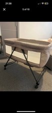 UBRAVOO Grab-and-go Travel Cot, Silent Wheels, Baby Bedside Crib