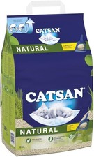 CATSAN Natural Clumping Cat Litter - 20L Biodegradable Extra Absorbent No Smell
