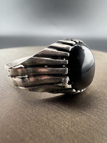 Vintage mens 925 silver ring