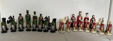 Collectable Vintage ROXY “Medieval” Style Painted Plastic Chess Pieces Chessmen