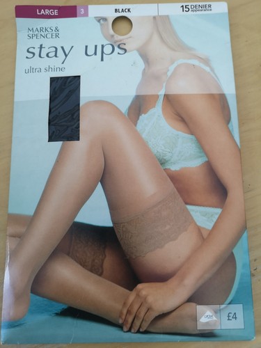 Marks spencer black hold ups - spencer,