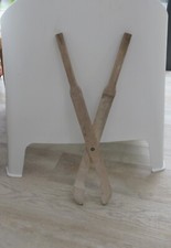 Vintage long handled wooden scissor laundry washing wash tongs scullery tool