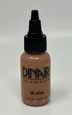 Dinair Airbrush Makeup Glamour Foundation 1.15 Oz Dark Olive NWOB Original