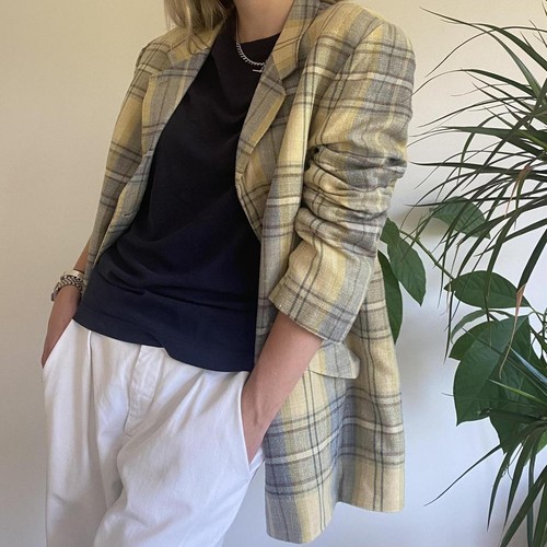 Daks vintage checkered linen - vintage,