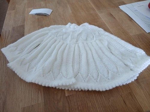 Hand knitted matinee coat - coat, in