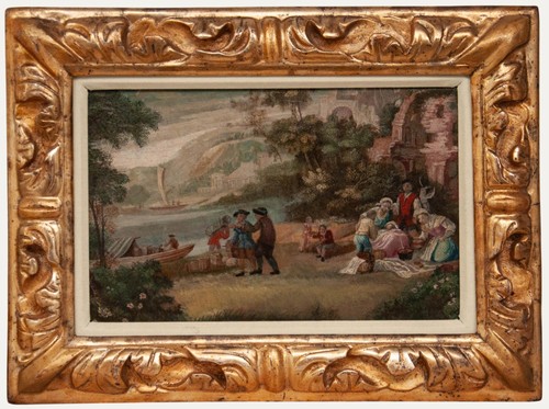 Framed 18th century oil - century,