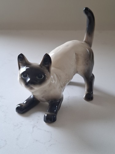 Vintage siamese cat ceramic - siamese,