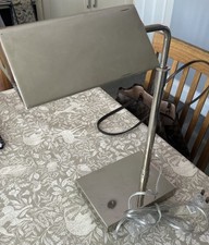 LAUREN Ralph Home Extendable Table Desk Lamp in silver With Tent Shade  