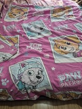 Toddler Girls Cot Bed Character World Pink Paw Patrol Duvet Cover + 1 Pillowcase