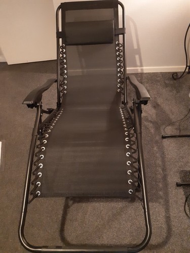 Sun lounger recliner - lounger, black