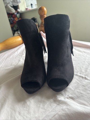 Women black faux - women's, suede