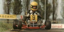 Ayrton Senna Dap Go Kart 8x10 Picture Celebrity Print