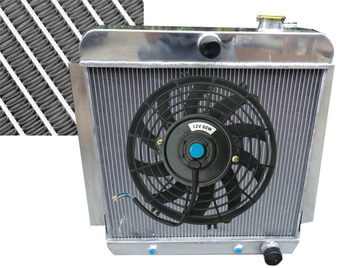 3row aluminum radiator fan for - aluminum, radiator+fan
