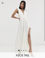 ASOS DESIGN Premium Lace Insert PleatedMaxi Dress. Size 12