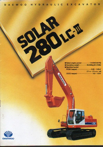 Daewoo solar 280lc iii - daewoo, "solar