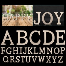 8mm Wooden Alphabet Letters A-Z Thick MDF Free Standing Signs Crafts Home Decor
